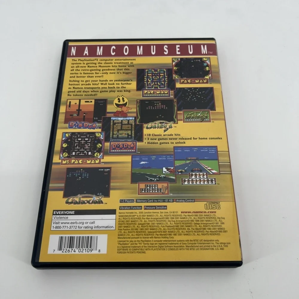 Namco Museum - PS2 PlayStation 2 - Complete w/ Manual Greatest Hits Tested